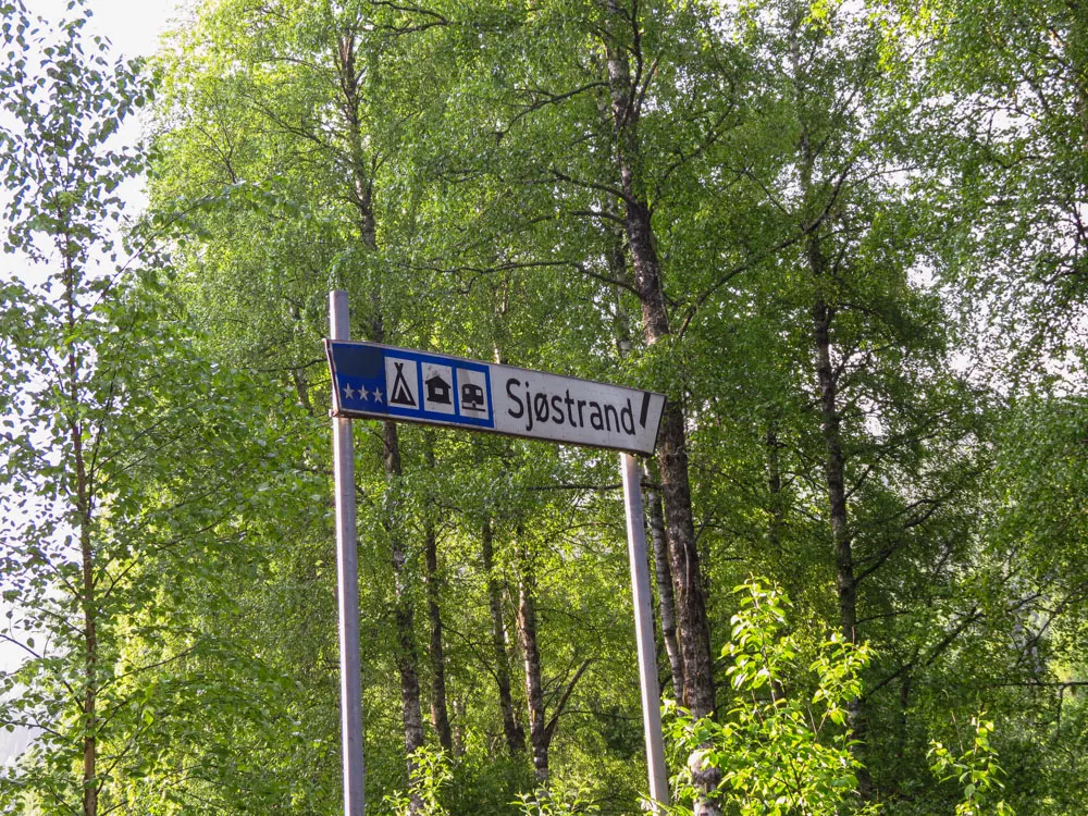 Sjøstrand, eerste camping in Noorwegen