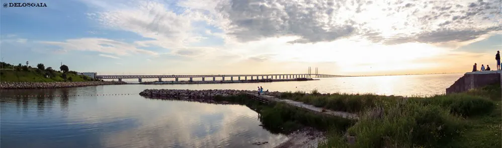 Brug over de Sund van Malmø naar Kopenhagen